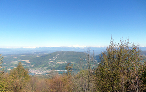 Vue sur les Alpes dominées par le Mont-Blanc