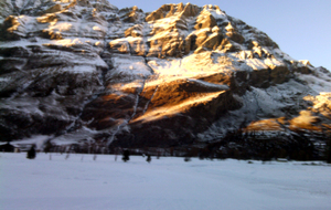 Couché de soleil au dessus de Bessans