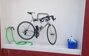 La douche à vélos de notre hôtel