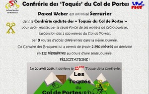 Et voilà le diplôme de"Serrurier". 
Prochain défi 4 ou 5 montées pour devenir "Grand Serrurier" ou "Passe-Partout"