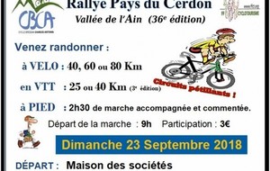 Rallye Pays du Cerdon Vallée de l'Ain