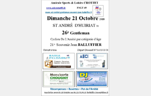 26ème Gentleman de l'Amitié à St André d'Huiriat